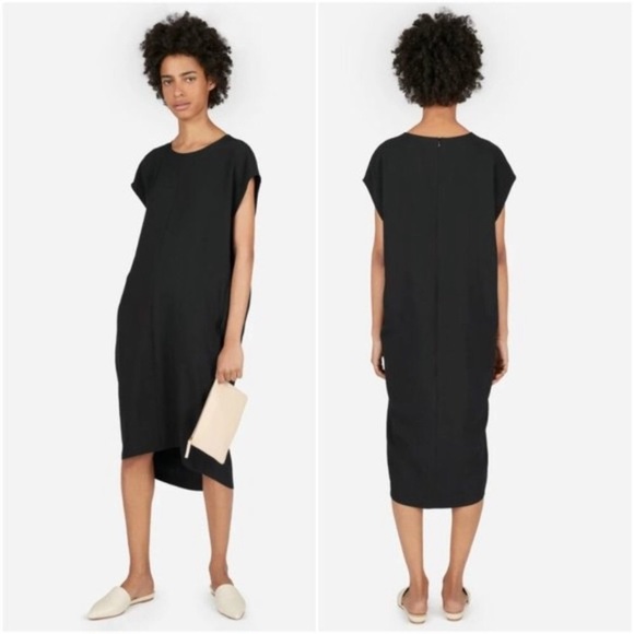 Everlane Dresses & Skirts - EVERLANE black Japanese goweave cocoon dress 6